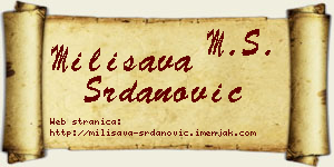 Milisava Srdanović vizit kartica